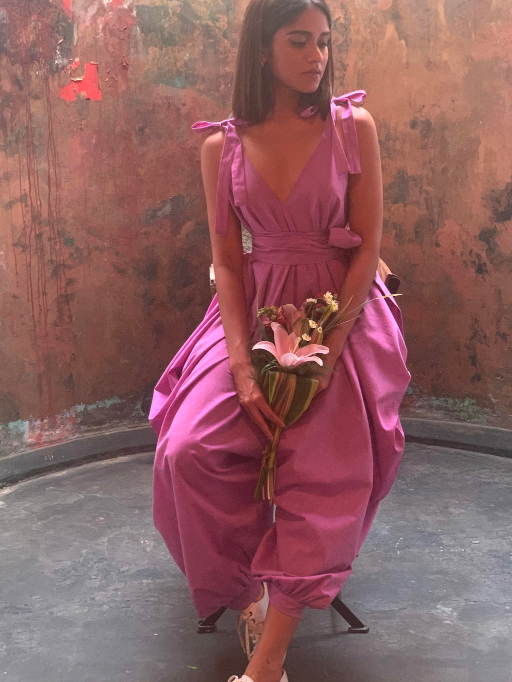 Coral Jumpsuit - Dusty Pink